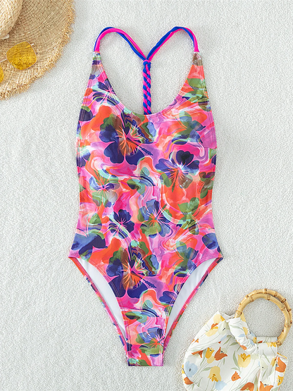 Floral Design Swimsuit