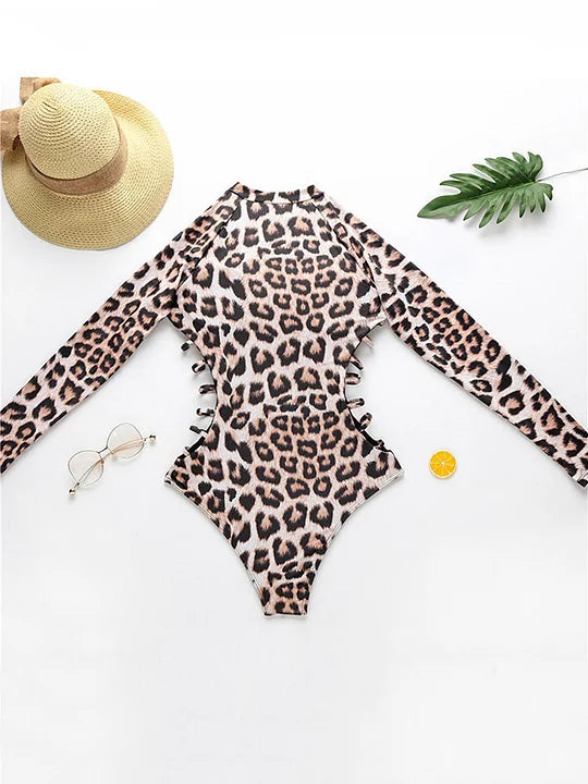 Long Sleeves Swimsuit with Zipper