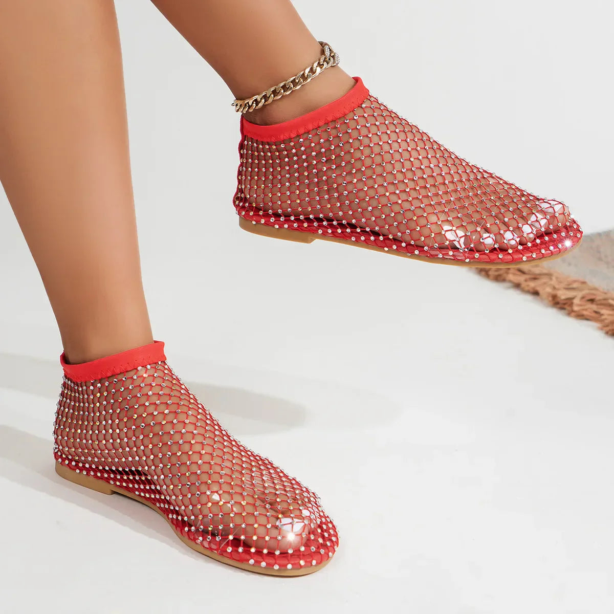 🚨 50% DISCOUNT 🚨 - Mesh Rhinestone Sandal