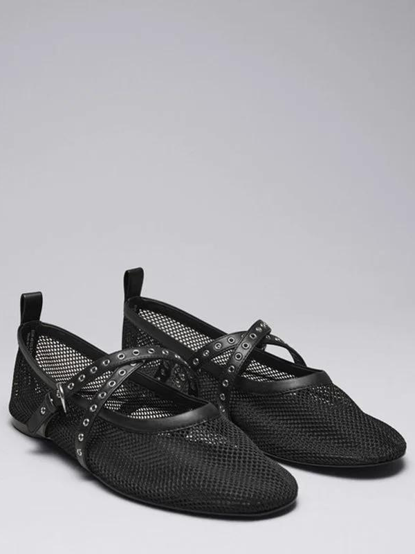 UITVERKOCHT - Mesh Strap Flats