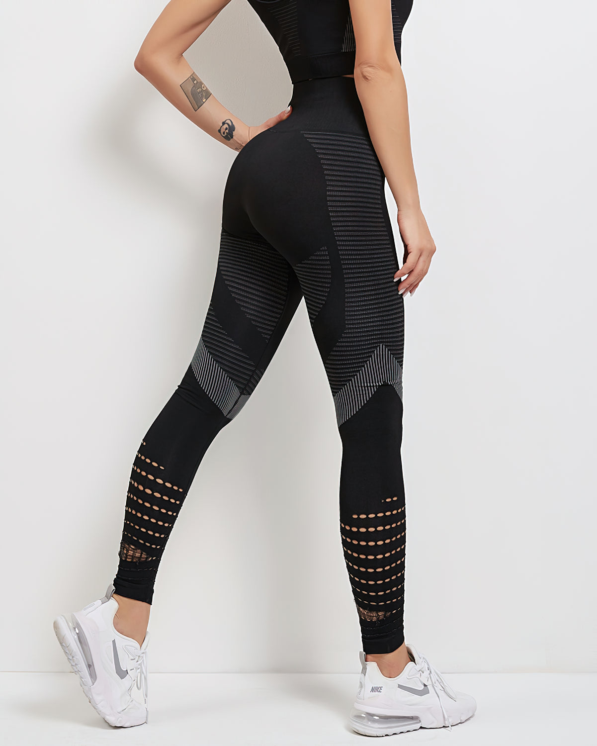 Naadloze Open Hole Mesh Legging