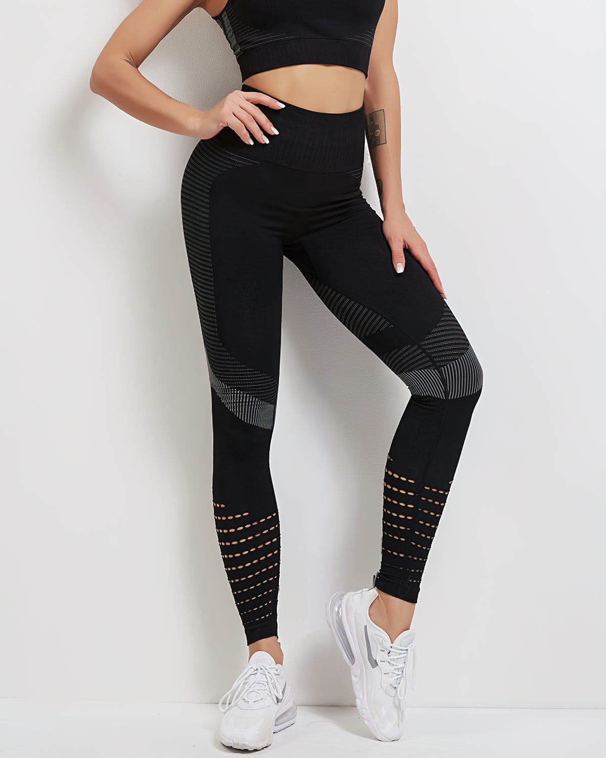 Naadloze Open Hole Mesh Legging